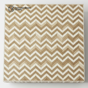 โต๊ะกาแฟไม้ฝังกระดูกสไตล์โมเดิร์นสั่งทำจำนวนมาก งานแฮนด์เมด รูปทรงกลม วงรี สี่เหลี่ยม หกเหลี่ยม เฟอร์นิเจอร์หรูหราสำหรับห้องนั่งเล่น ขายส่ง - Product Image 4