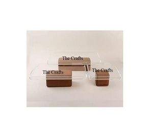 แท่นวางเค้กทรงดอกไม้แบบสามชั้นทำจากอลูมิเนียมสีเงินดีไซน์ดอกไม้ - Product Image 6