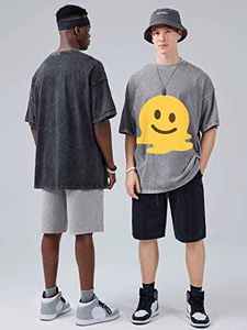 T-shirt 100% coton Acidwash pour hommes, confortable, élégant et décontracté, avec qualité durable et imprimé à la mode - Product Image 4