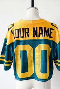 Camiseta Deportiva Personalizable de Fútbol Americano de Manga Corta con Malla Transpirable para Adultos - Camiseta de Práctica Deportiva Estilo Hip Hop - Product Image 4