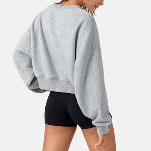 Sudadera con capucha corta teñida con lazo para mujer Sudaderas con capucha cómodas transpirables para OEM de mujer - Product Image 3