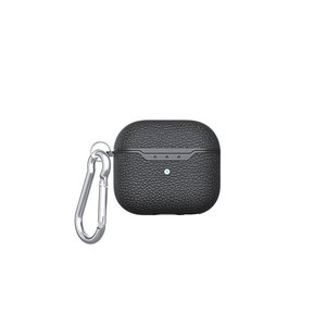Étui pour Air-Pods 4 Netzy, noir, en silicone, protection avec airbag antichoc, pour écouteurs en plastique TPU - Product Image 1