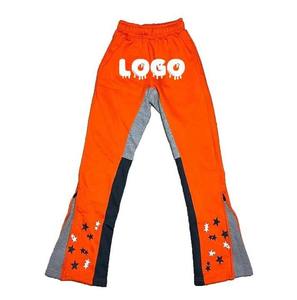 Pantalon homme streetwear 100% coton délavé à l'acide, pantalon de jogging en molleton pour homme, pantalon évasé, impression personnalisée, pantalon de survêtement à jambes larges - Product Image 5