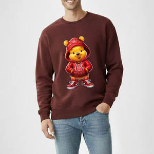 Sweat-shirt d'hiver tendance 100% coton avec tissu polaire confortable, coupe classique, parfait pour le streetwear et les tenues quotidiennes - Product Image 3