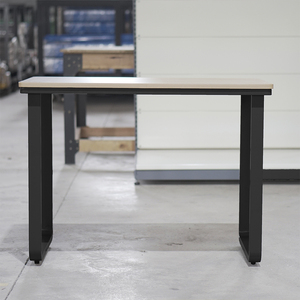 Meubles de bureau durables et modernes, bureau multifonctionnel avec structure en fer, pieds en fer - Assemblage facile, design contemporain pour usage commercial - Product Image 2