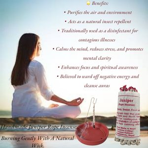 ชุดธูปเชือกจูนิเปอร์และตะไคร้ทำด้วยมือกระดาษ lokta ที่เป็นมิตรกับสิ่งแวดล้อมของตกแต่งบ้านของขวัญ - Product Image 6