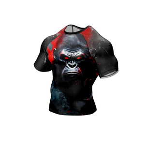 Camiseta Deportiva Ajustada de Manga Corta para Hombre, con Estampado de Gorila, de Secado Rápido, para Entrenamiento de MMA y BJJ, de Poliéster, Elástica, para Adultos - Product Image 5