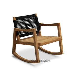 Juego de Sillas Mecedoras de Teca Modernas Lune para Jardín - Product Image 1