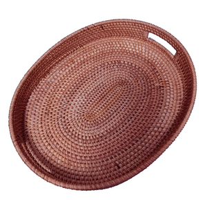 Rattan Serving Tray Dry Fruits And <b>Dinner</b> <b>Plate</b> Serving Tray <b>Square</b> Shape Rattan Tray - Product Image 3