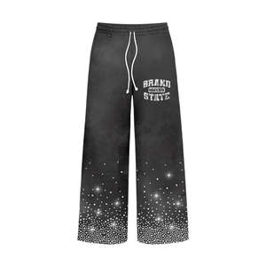 Pantalon décontracté en coton 100% personnalisé, streetwear, brodé, taille 6XL, haute qualité, motif droit, fermeture élastique à la taille, blanchi - Product Image 3