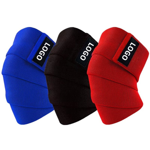 Heavy-Duty Elastic Soft Strong Breathable <b>Knee</b> Sleeves <b>Squat</b> Straps Weightlifting Wraps Bandages for Unisex Strength Training - Product Image 1