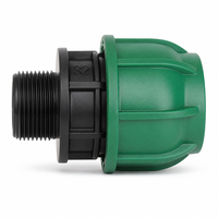 Adaptateur de compression mâle en PP Plantrising R1004 PN12.5 avec joint NBR pour tuyau HDPE de 20-110 mm
