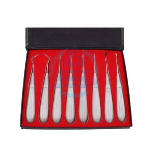 Juego de 8 Piezas de Elevadores Dentales de Acero Inoxidable, Elevador de Raíz Curvo, Destornillador Quirúrgico para Odontología, Juego de 8 Piezas de Acero Inoxidable - Product Image 1