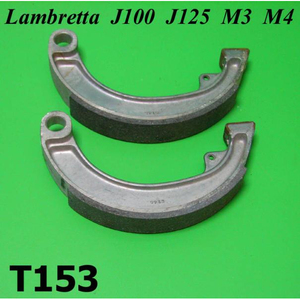 Par de zapatas de freno traseras/delanteras para Lambretta J100 + J125 M3 + J125 M4 Starstream - Product Image 1