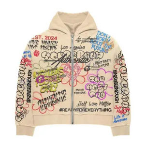 Vêtements de mode automne-hiver, sweat-shirt décontracté pour homme, 100% coton, polaire épais, veste à capuche, impression 3D, streetwear - Product Image 1