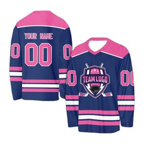 Camiseta de Hockey sobre Hielo Personalizada, Uniforme Profesional de Equipo, Sublimada, con Nombre y Número Personalizados, Cuello en V, Transpirable, para Entrenamiento Deportivo - Product Image 3