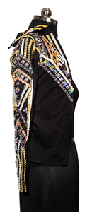 Conjunto de Chaqueta de Equitación Profesional de Estilo Occidental Personalizado de Alta Calidad, con Cuentas Finas, Estilo Vintage para Competición - Product Image 3