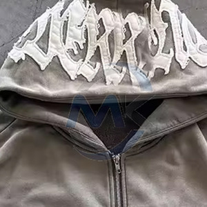 Best Quality Acid Wash Tracksuit Plus Size 100% Cotton Winter Clothing Outdoor Wear <b>Distressed</b> Features Men's Fleece Quick Dry - Product Image 5