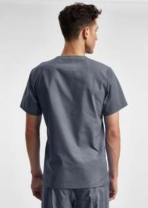 Personalizado 100% algodón elástico Todo Negro Scrubs médico enfermería uniformes conjuntos para mujeres y hombres cómodo cuidado de la salud - Product Image 5