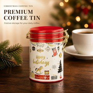 Barattolo <span class=keywords><strong>in</strong></span> Metallo Rotondo Vuoto Personalizzato con Logo OEM per Confezioni <span class=keywords><strong>di</strong></span> Caffè e Regali - Product Image 1