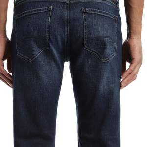 Pantalones Vaqueros de Mezclilla para Hombre, Lavado a la Piedra, Corte Ancho, 100% Algodón, con Botón Metálico y Etiqueta Personalizada del Fabricante, Color Negro Lavado - Product Image 4