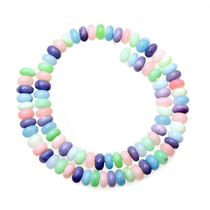 Perles rondes lisses d'opale de bonbons naturels multi disco perles de pierres précieuses en vrac pour la fabrication de bijoux 7-8mm opale au prix de gros en vrac - Product Image 4