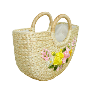 Hot Product <b>Large</b> Capacity Water Hyacinth <b>Hamper</b> Basket for Laundry or Bedding High Quality - Product Image 3