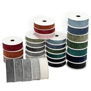 Pita Chenille Poliester 1 Inci Gulungan Pita Mewah Ideal untuk Pembungkus Hadiah Hari Raya - Product Image 3