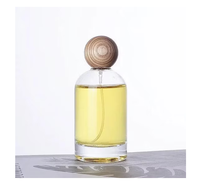 Botellas de Perfume de Madera de Diseño Único, Tapas de Botellas de Perfume de Madera con Forma de Bola Grabada Personalizada de Fábrica