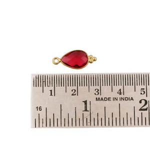 Colgante de pera de cuarzo rosa Piedra preciosa 12x8mm Forma de pera Briolette Cut 18K Oro Vermeil 925 Conjunto de bisel de plata esterlina Encanto de moda - Product Image 4