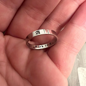 Парные кольца дружбы из нержавеющей стали с гравировкой для мужчин и женщин, штабелируемые индивидуальные перстни - Product Image 4