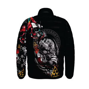 Chaquetas Acolchadas de Invierno Personalizadas, Unisex, Impermeables, con Estampado Geométrico Grueso de Piel de Serpiente, de Alta Calidad - Product Image 4