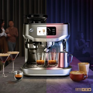 เครื่องชงกาแฟอัตโนมัติสแตนเลสสตีล แรงดัน 20 บาร์ พร้อมเครื่องบดในตัว ความจุ 12 ถ้วย สำหรับใช้ในบ้านแบบฝรั่งเศส - Product Image 6