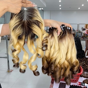 Extensions de cheveux humains vietnamiens à texture rebondissante de couleur personnalisée Vrais cheveux humains de bonne qualité - Product Image 5