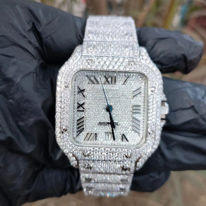 VVS Moissanite นาฬิกาควอตซ์สแตนเลสสตีลของผู้หญิงนาฬิกาข้อมือธุรกิจแฟชั่นโบราณสั่งทำราคาขายส่งควอตซ์