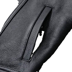 Breathable Leather Biker Vest Motorcycle Motorbike Vest for <b>Men</b> Hot Sale Good Quality Price Leather Vest New Design Wholesale - Product Image 6