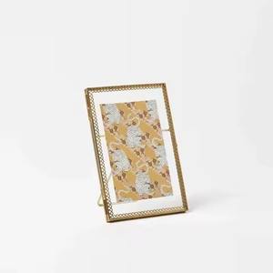 Designer <b>Gold</b> Modern Simplicity Metal Double Glass Custom Size Custom Design <b>Photo</b> <b>Frame</b> Desk Table Top Pictures Pressed - Product Image 2