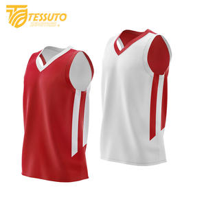 เสื้อบาสเก็ตบอลผ้าโพลีเอสเตอร์เย็บตะเข็บตาข่ายเสื้อกล้ามใส่เล่นบาสเก็ตบอลมีตัวเลขแบบระเหิดออกแบบได้ตามต้องการ - Product Image 1