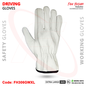 Gants de conducteur non doublés OEM avec protection maximale Dos élastique froncé style pouce en cuir de chèvre - Product Image 5