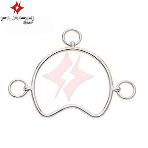 Premium de haute qualité Faux Gag acier 3 anneaux en mousseline de soie Style Gag Bit Durable en acier inoxydable Western Dutch Gag Bit allemand argent - Product Image 6