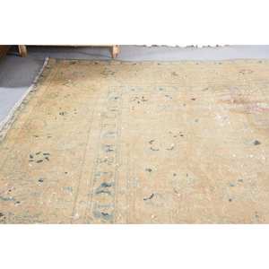 Vintage Classic Beige Wool Patchwork <b>Rug</b> 9x12ft Rectangle Living Room Carpet Puzzle Style 10mm <b>Thickness</b> Latex for Hallway - Product Image 2