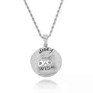 Collar Unisex de Hip Hop, Joyería Moderna con Moissanita, Cadena de Cuerda Chapada en Plata de Ley 925 para Días Especiales, Perfecto para Bodas - Product Image 3