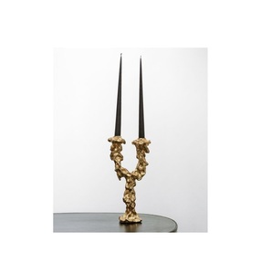 Porte-bougie moderne en aluminium et cuivre plaqué décoration de mariage intérieure et extérieure pour usage domestique matériau métallique - Product Image 3