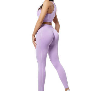 Ensemble de yoga extensible pour femmes, tenue de haute qualité avec logo personnalisé pour la course à pied, l'entraînement et les séances de sport - Product Image 6