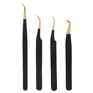Eyelash Extension Tweezers Set 5PCS for Volume <b>Lash</b> Extension and Easy <b>Fans</b> Stainless Steel <b>Lash</b> Extension Tweezers - Product Image 1