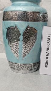 Forest Serenity Metal Cremation <b>Urn</b> - <b>Large</b> Adult Funeral <b>Urn</b> for Ashes - Manufacturer Wholesale Memorial <b>Urns</b> Supplies - Product Image 2