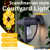 Applique murale LED en aluminium de style européen IP44 avec télécommande, variateur d'intensité, AC 220-240V, garantie 3 ans, multicolore