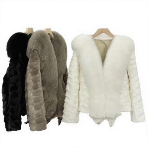 OFTBUY Thick Warm Breathable <b>Real</b> <b>Mink</b> & Natural Fox Fur Fluffy Casual Winter <b>Coat</b> for Women - Product Image 3