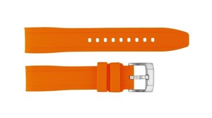 JD371 High Quality Breathable Elastic Orange Silicone Smartwatch Band Sports Soft Lightweight Water-Resistant Unisex 18-24mm - Product Image 3