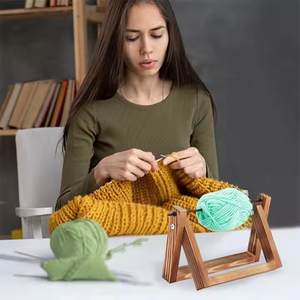 Support de fil en bois durable avec accessoires au crochet Idéal pour tricoter la couture et l'artisanat Organisateur pour une utilisation facile - Product Image 4